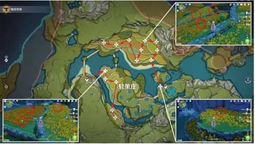 《原神》琉璃百合分布图及采集路线分享