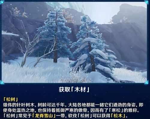《原神》松木位置分布及采集点介绍
