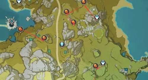 《原神》烈焰花花蕊采集点采集路线分享