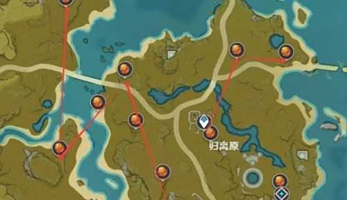 《原神》烈焰花花蕊采集点采集路线分享