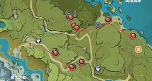 《原神》烈焰花花蕊采集点采集路线分享