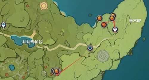 《原神》烈焰花花蕊采集点采集路线分享