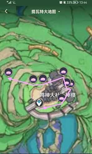 《原神》绯樱绣球最佳采集路线分享