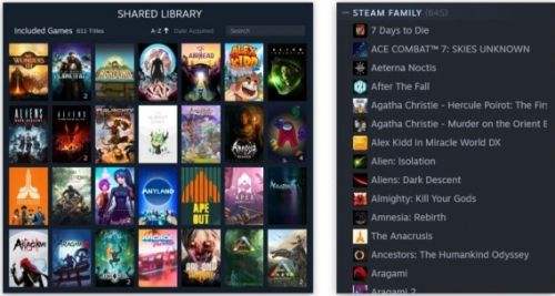 Steam正式推出家庭共享功能可與五名成員共享遊戲庫