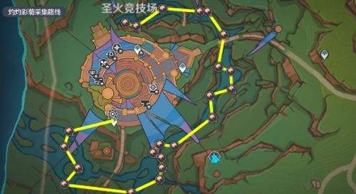 《原神》灼灼彩菊位置分布及最高效采集路线