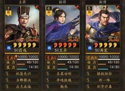 《三國志戰略版》sp荀彧王異滿寵黑科技陣容搭配推薦
