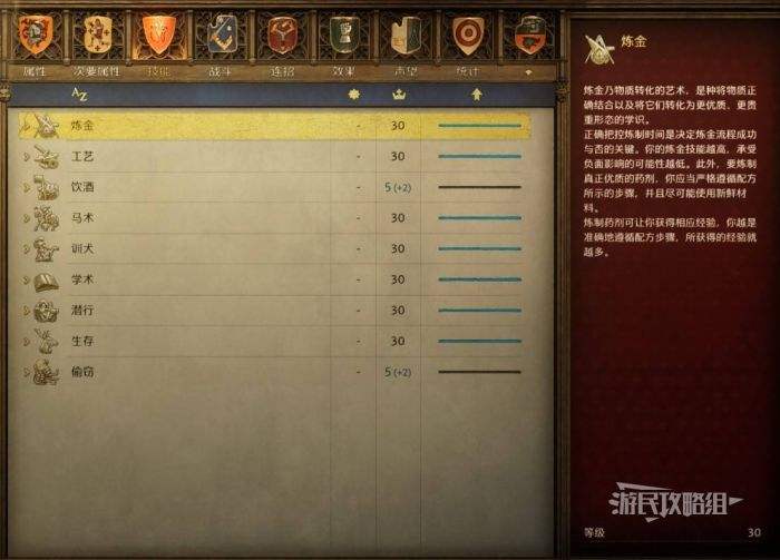 天國拯救2|各屬性及技能升級方法|怎麼升級屬性與技能