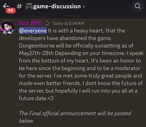 地牢撤離大逃殺《Dungeonborne》宣布將於今年5月關服